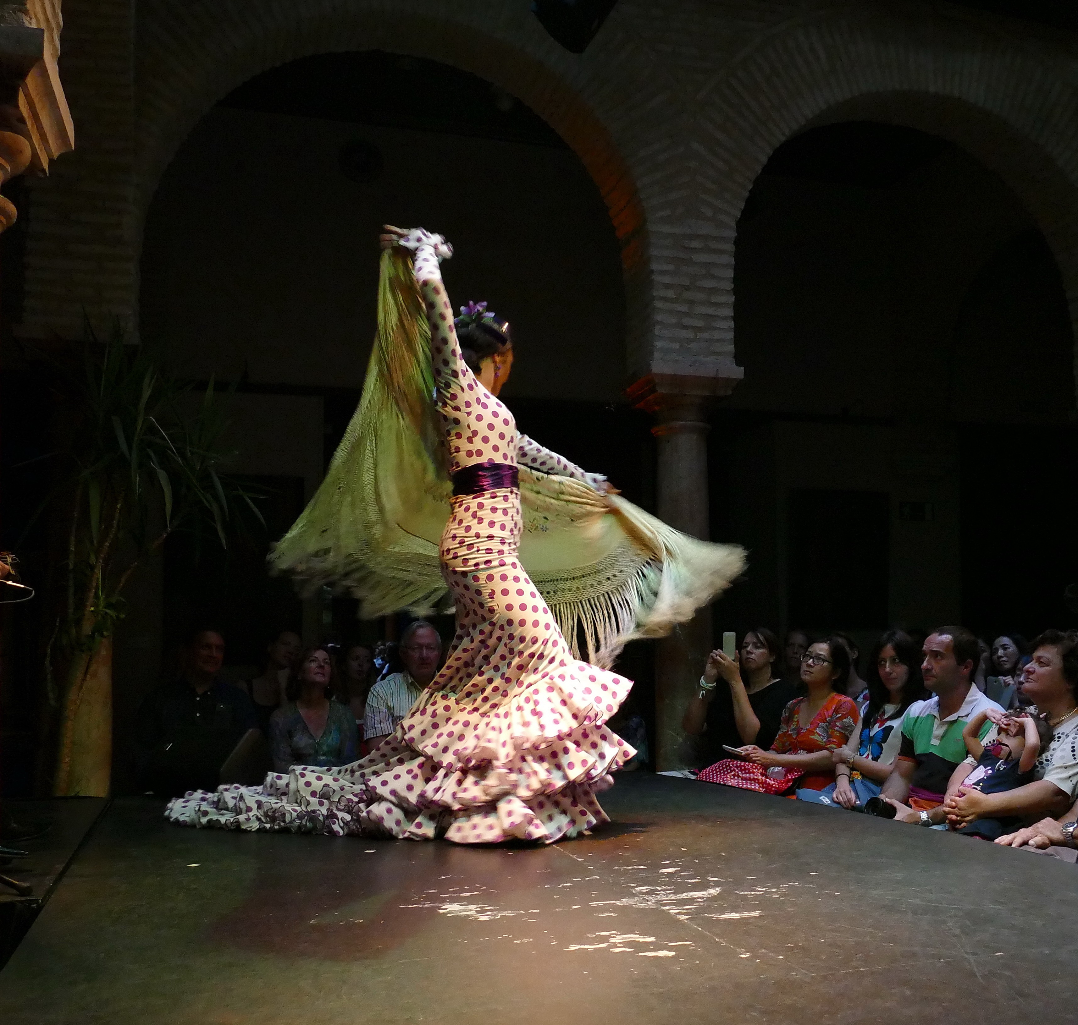 Flamenco guitarist and dancer in Seville