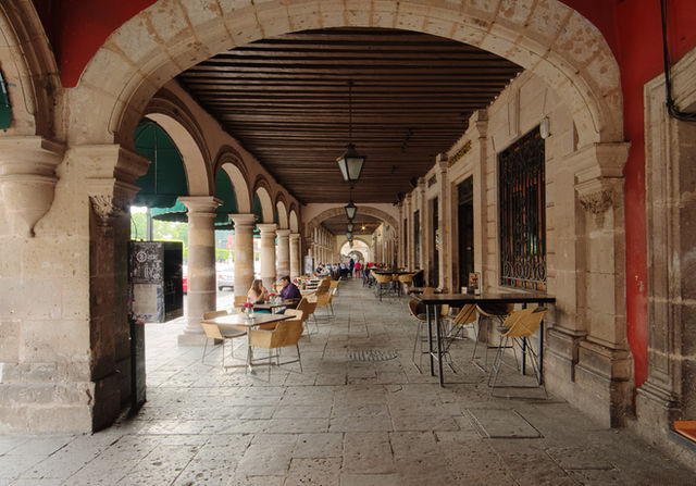 Corredor en el centro historico de Morelia