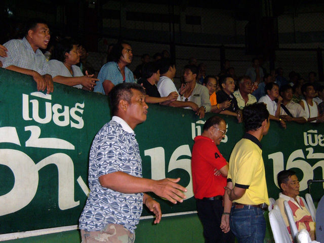 Spectators at a Muay Thai match, Rajadamnern Stadium