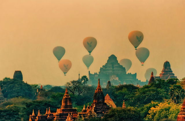 Balloons over Bagan
