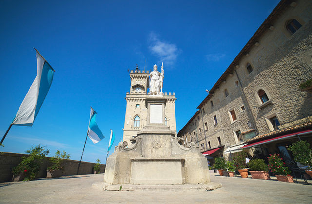 Piazza della libertà a San Marino.