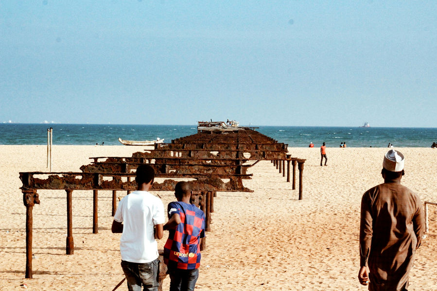 A day at the beach in Togo. We were on a trip to three different African countries, and we visited a beach in Togo that was close to a market.