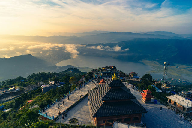 Pokhara from the top of Sarangkot, Nepal.