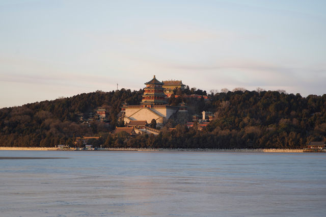 Palace on a hill overlooking a body of water