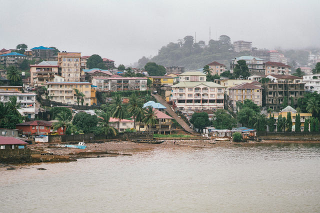 Aberdeen in Freetown during rainy season