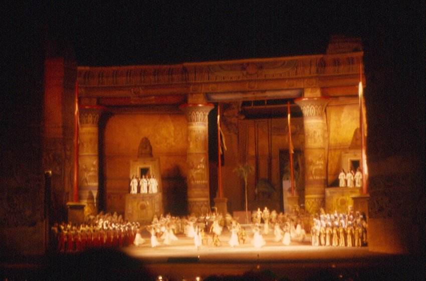 Aida opera performed at the Baths of Caracalla, Rome