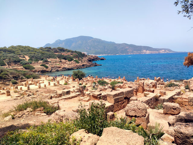 View of roman ruins at Tipaza, Algiers