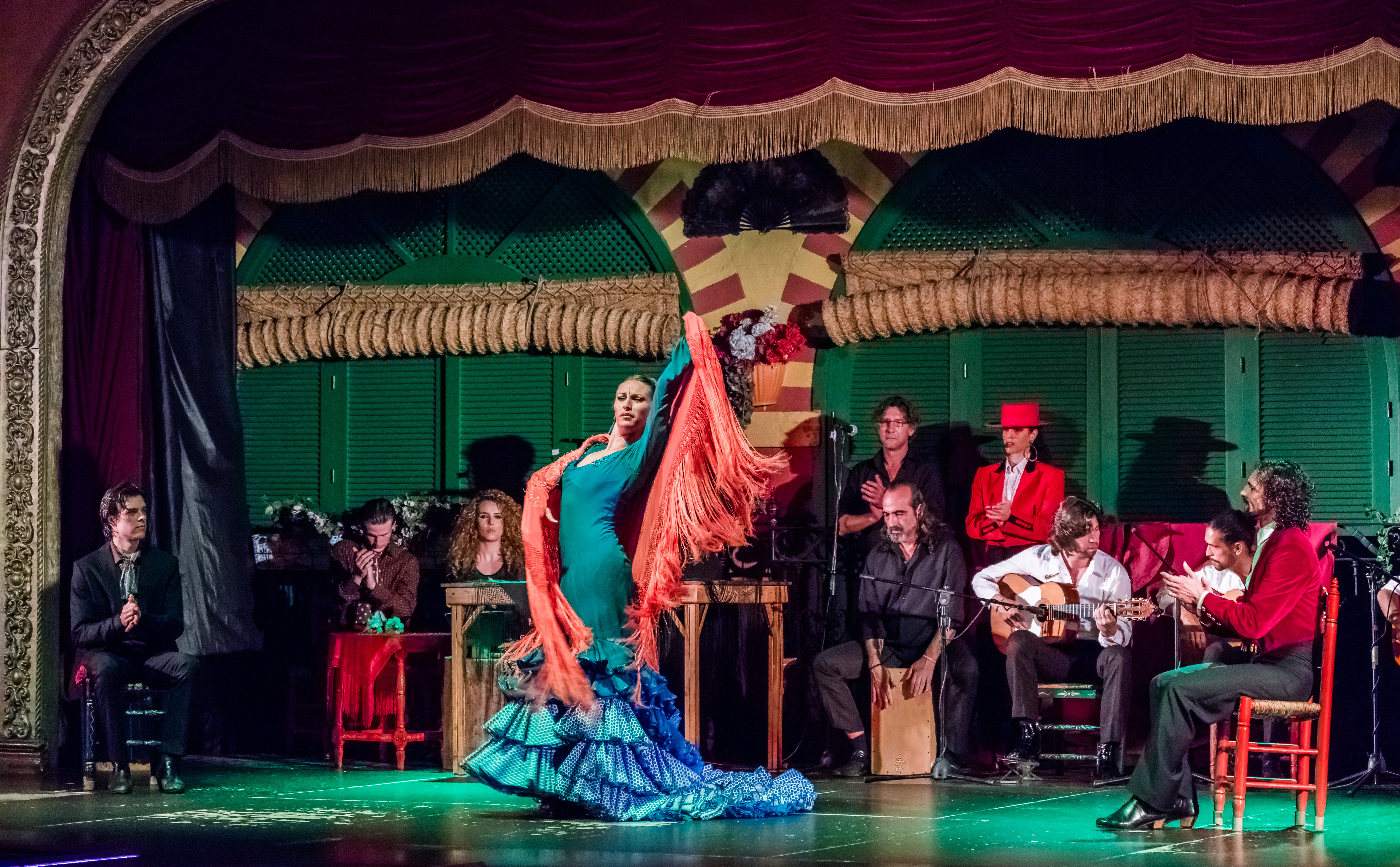 Flamenco tablao performance in Seville