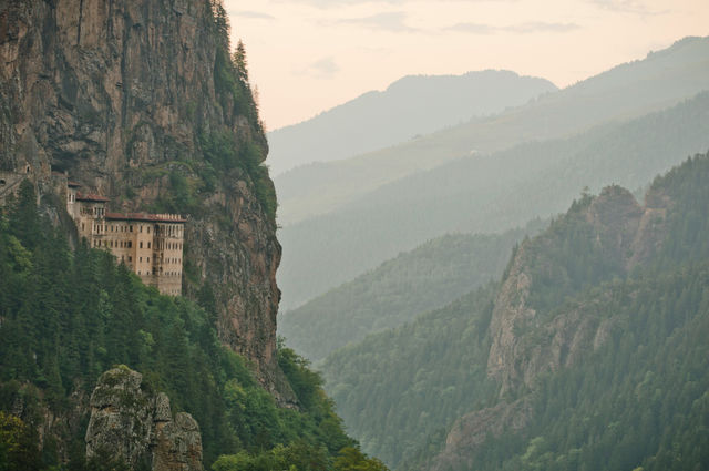 Sumela Monastery at Trabzon Turkey. Horizontal Landscaped Photo