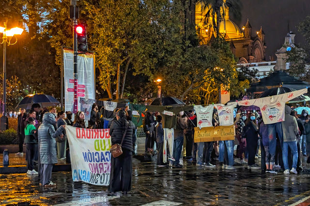 Photographic record of the first week of protests in Cuenca during the 2025 National Strike called by CONAIE and other social organisations against the economic and political measu
