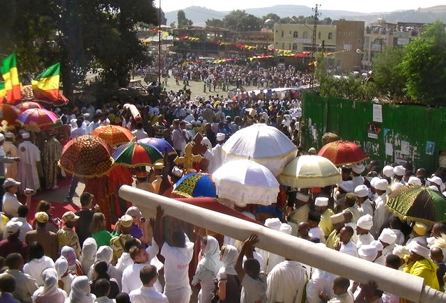 Timkat procession in Gondar