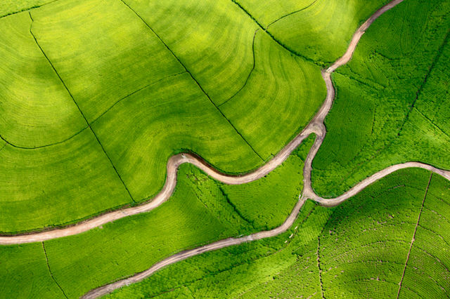 View from the air over Rwanda