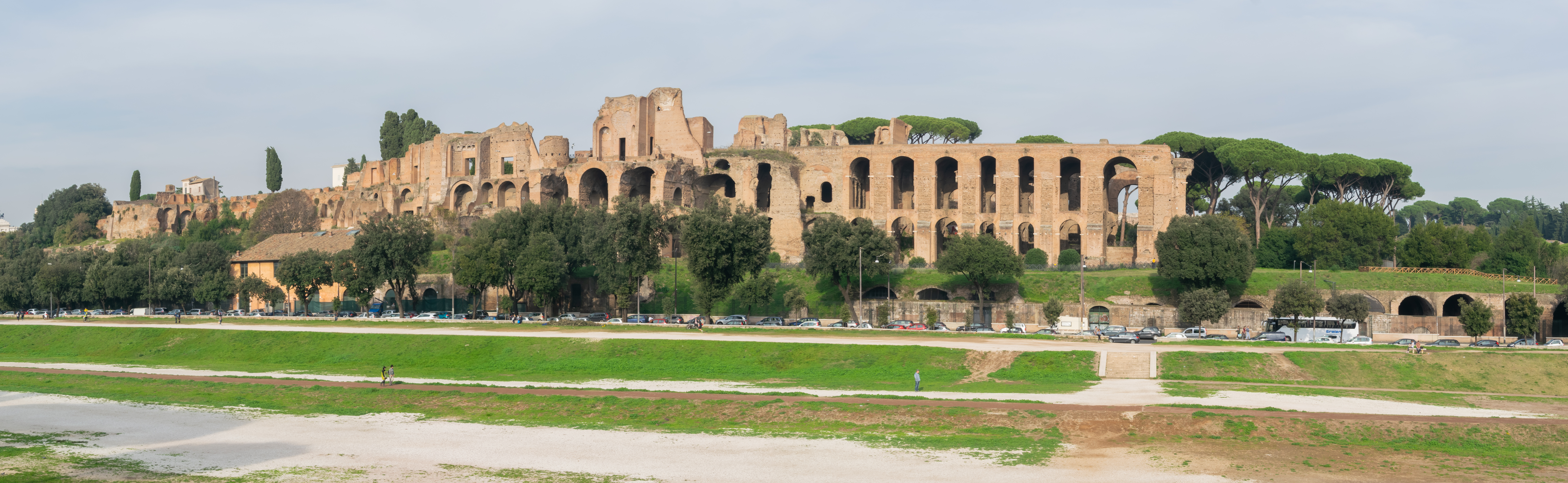 Palatine Hill viewed from Circus Maximus, Rome