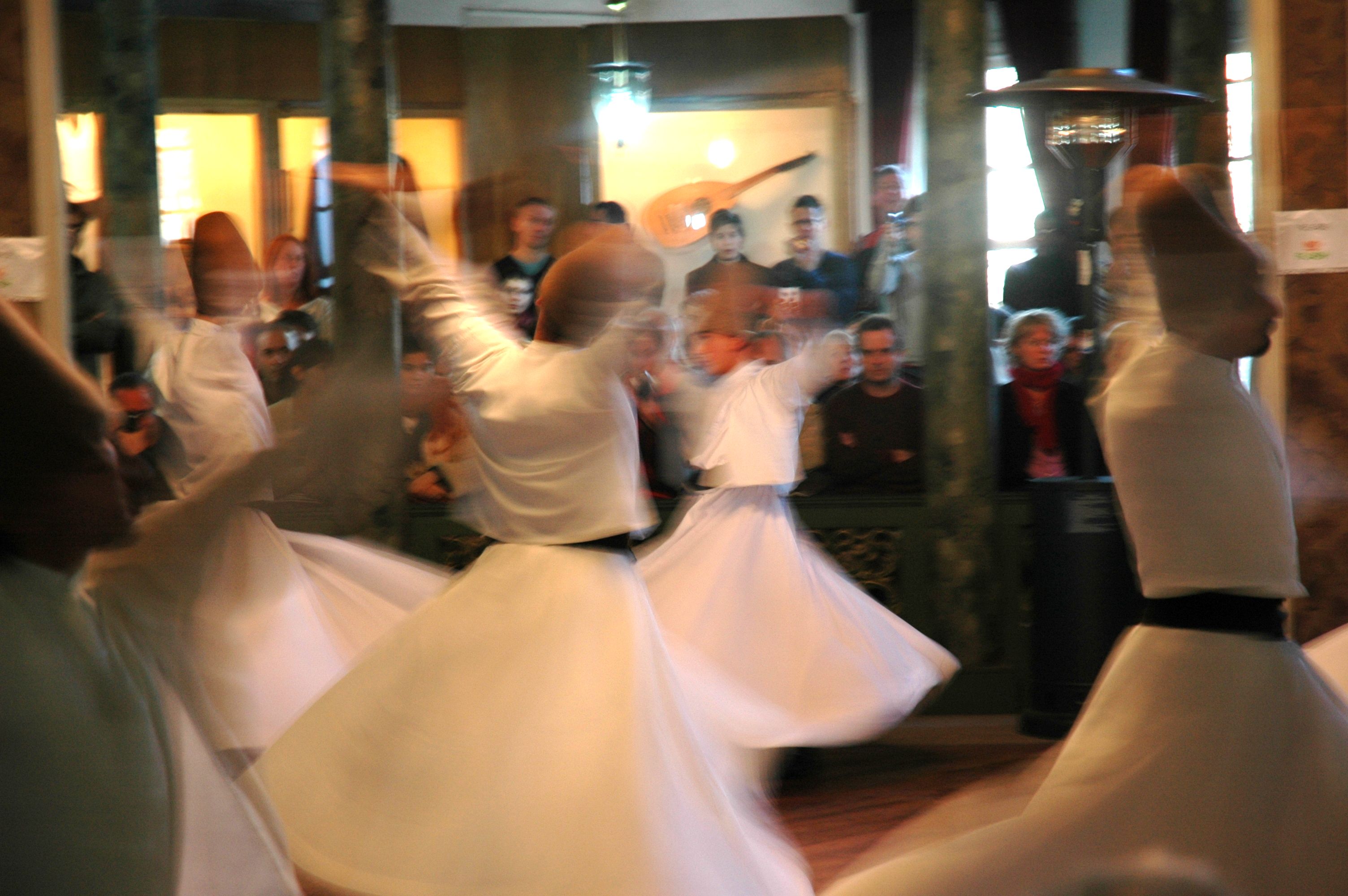 Whirling dervishes at the Mevlevi lodge, Istanbul