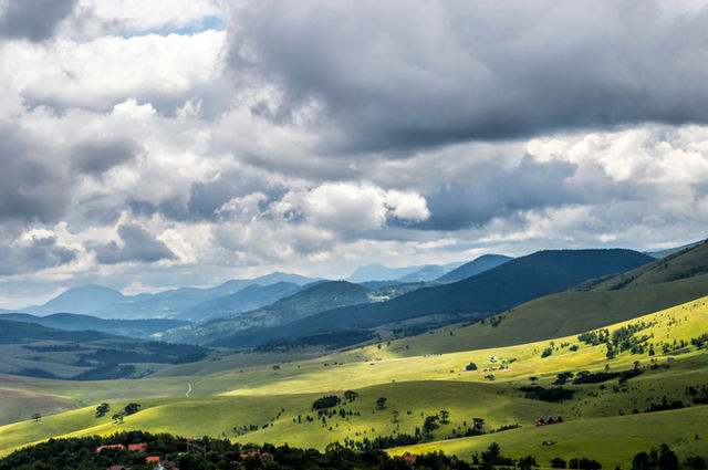 The landscape of Zlatibor mountain in western Serbia.