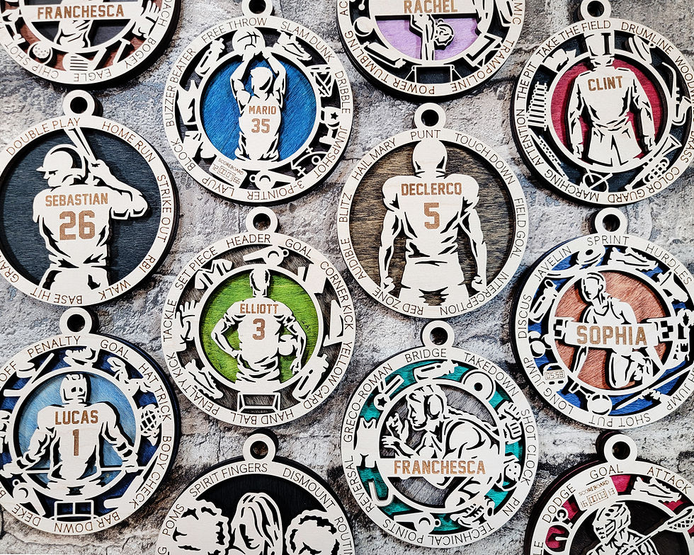 Thumbnail: Sports Ornaments - Personalized Stadium Series #1 Traditional Sports