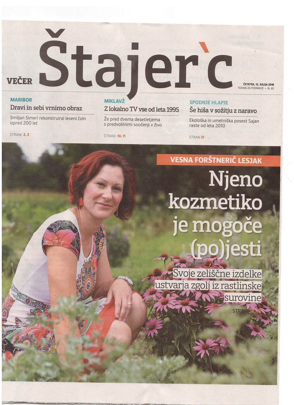 Naslovnica Večer-Štajerc