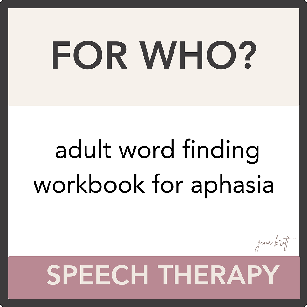 Thumbnail: Aphasia Workbook For Adults Word Finding