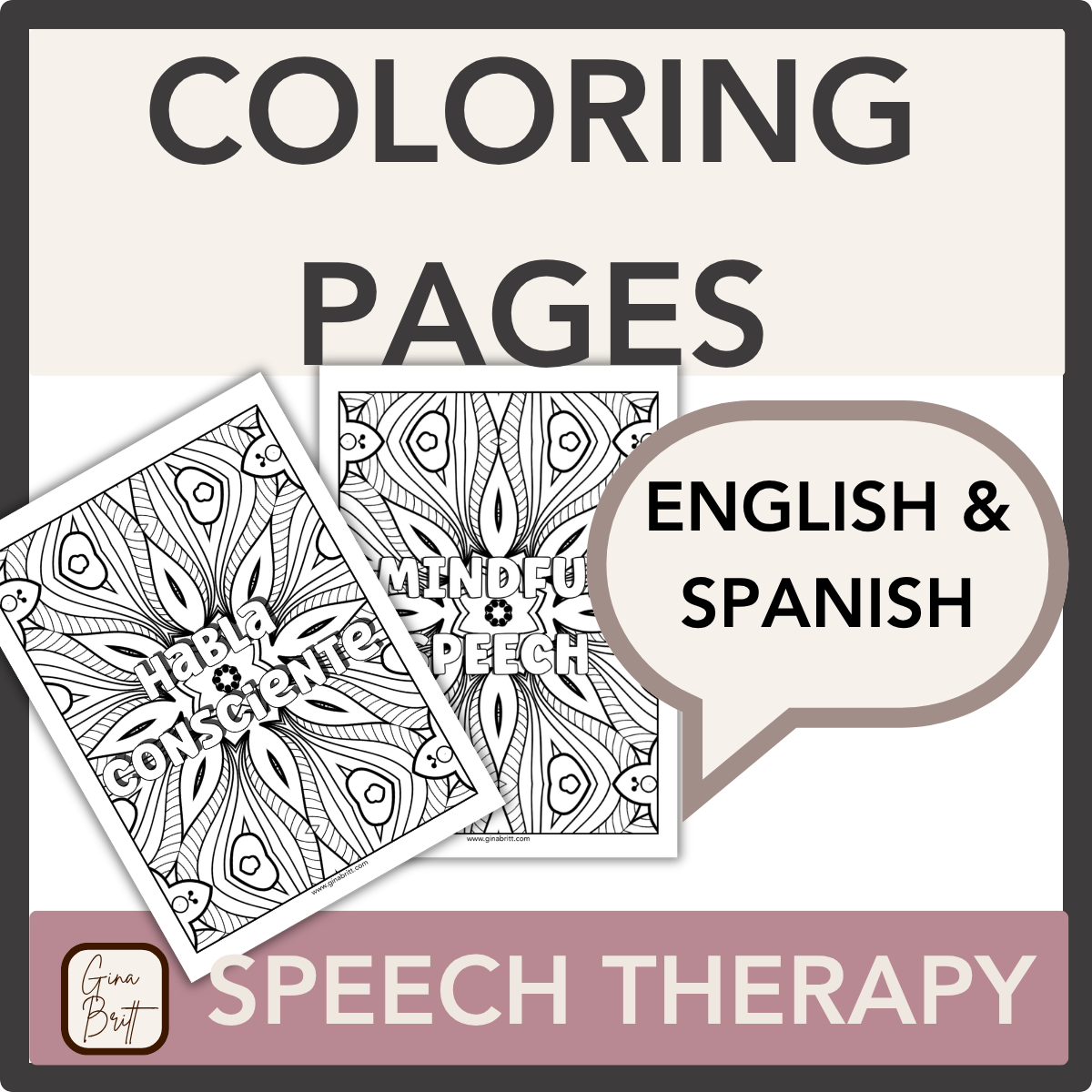 Adult Coloring Pages Printable PDF (english and spanish)