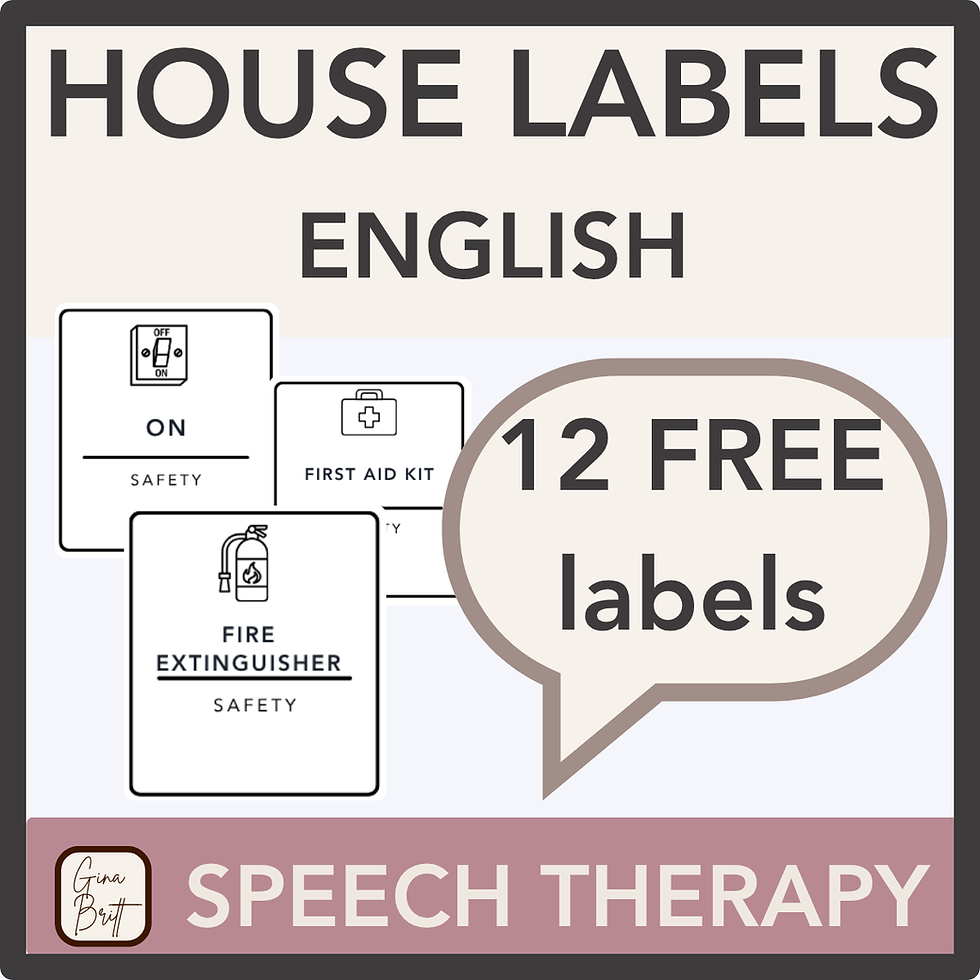 Thumbnail: (Free) House Labels For Aphasia in English