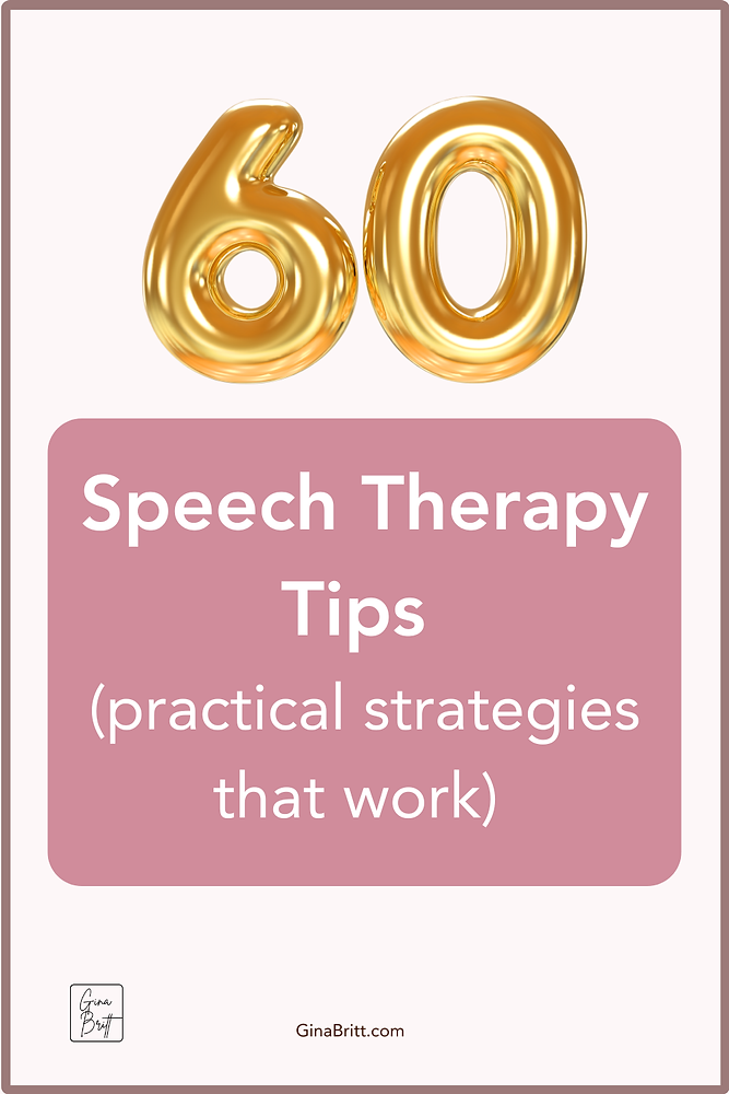 speech therapy tips