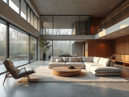 Arquitetura Modernista: Integração de Espaços com Concreto, Vidro e Madeira