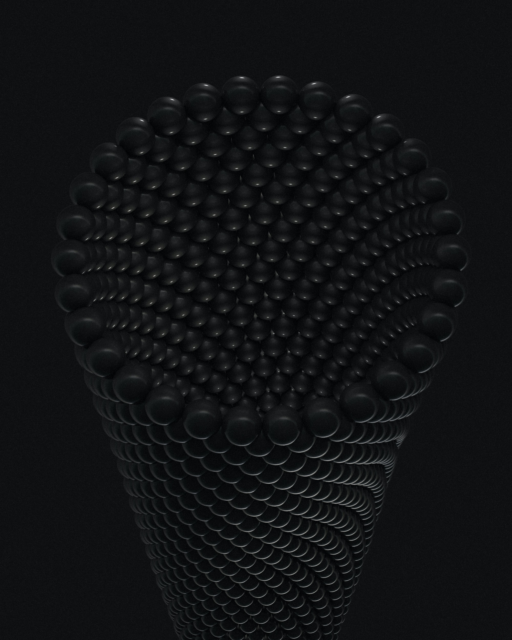 Interconnected sculptural spheres