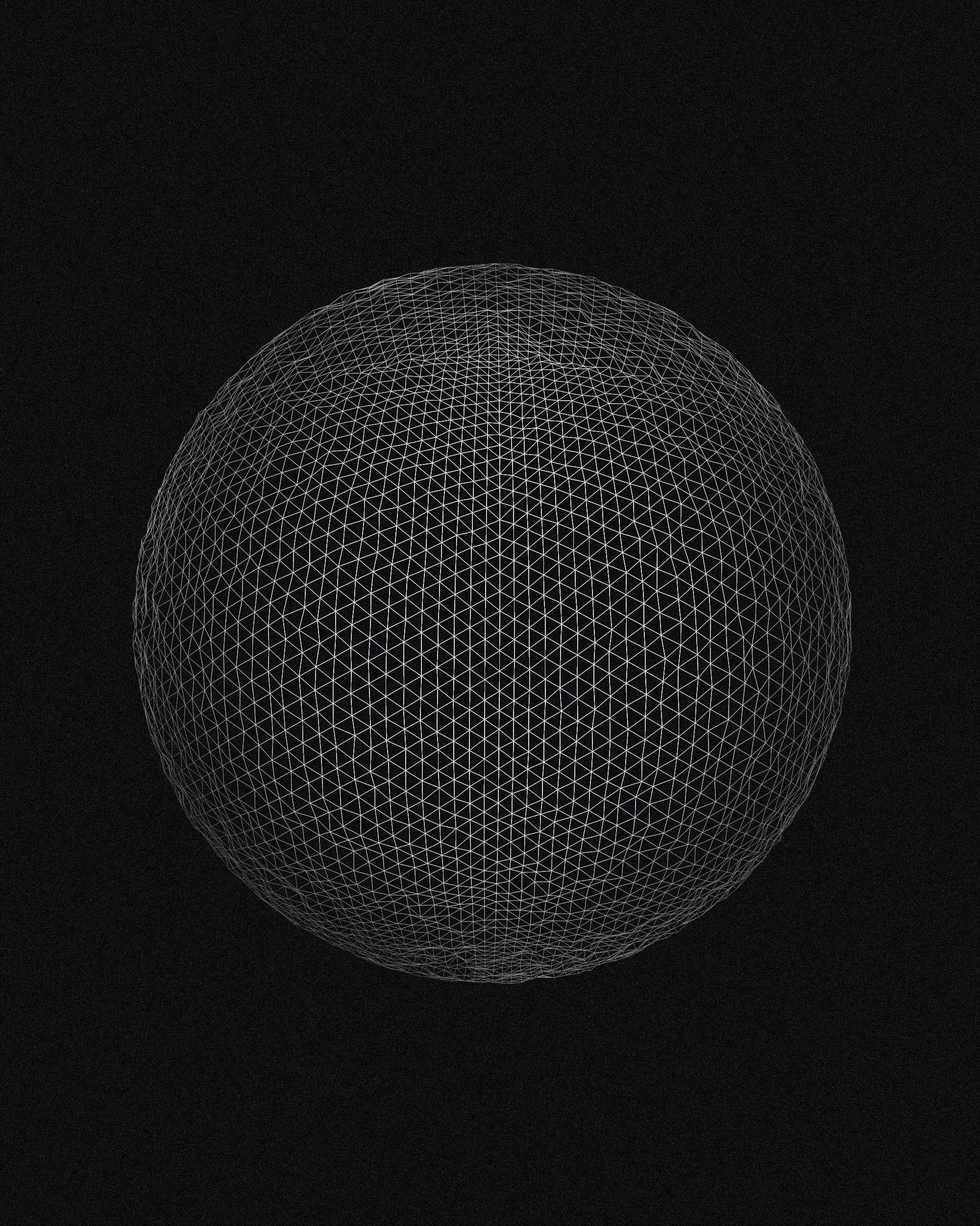 A finely detailed digital sphere