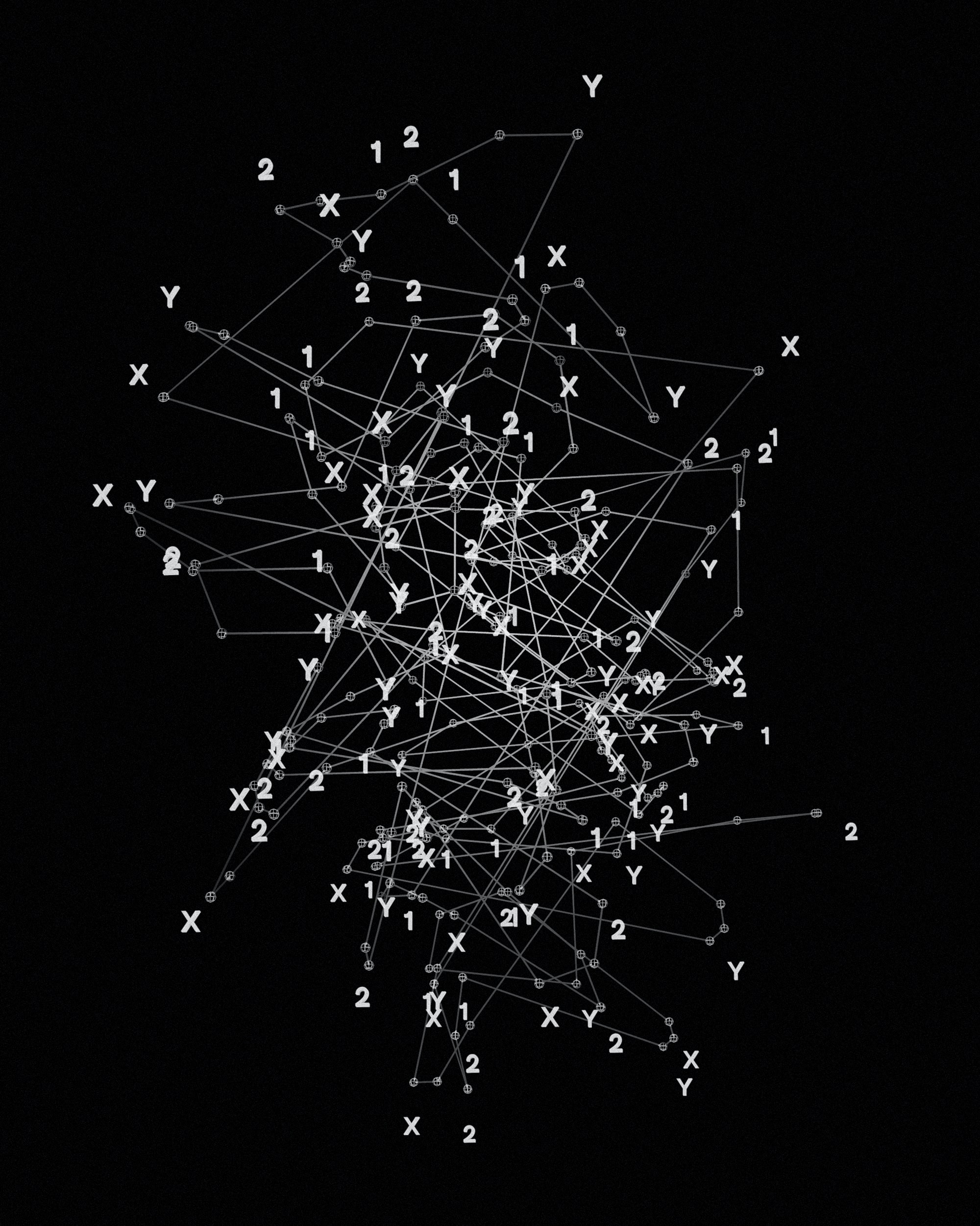 An abstract network of connected points