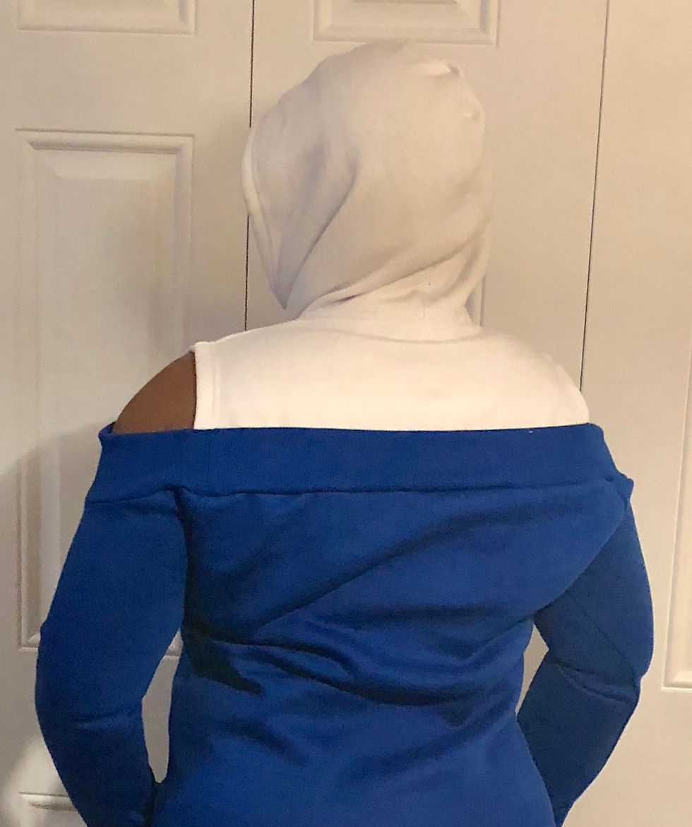 Thumbnail: Open Shoulder Fleece Hoodie
