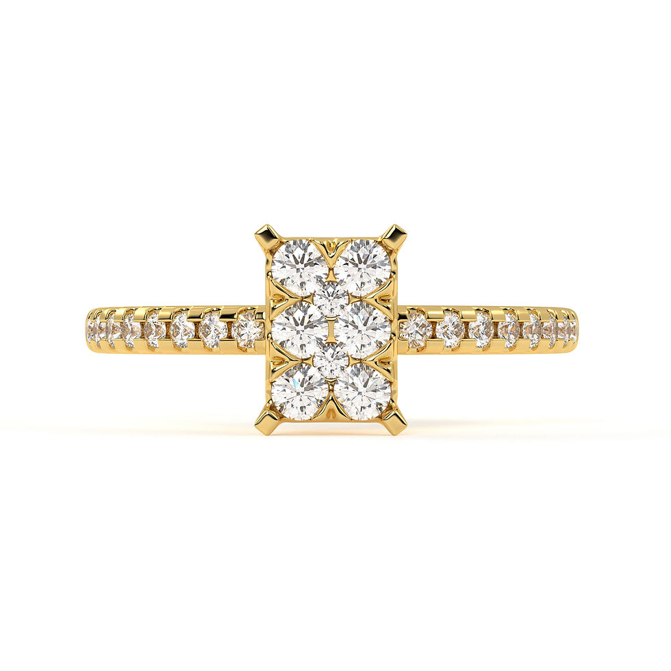 Thumbnail: Vivid Rectangle Shape Ring
