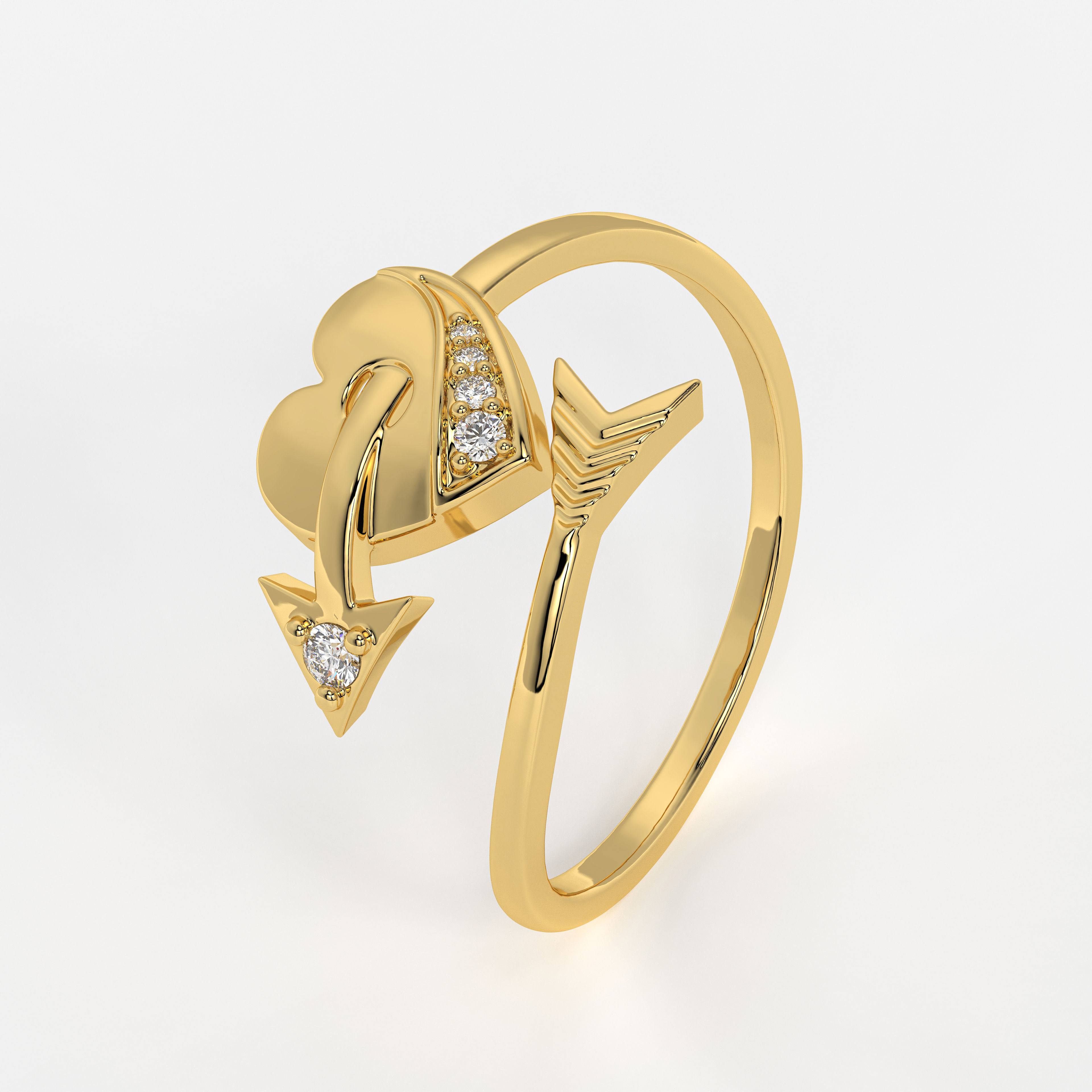 Heart Arrow Ring