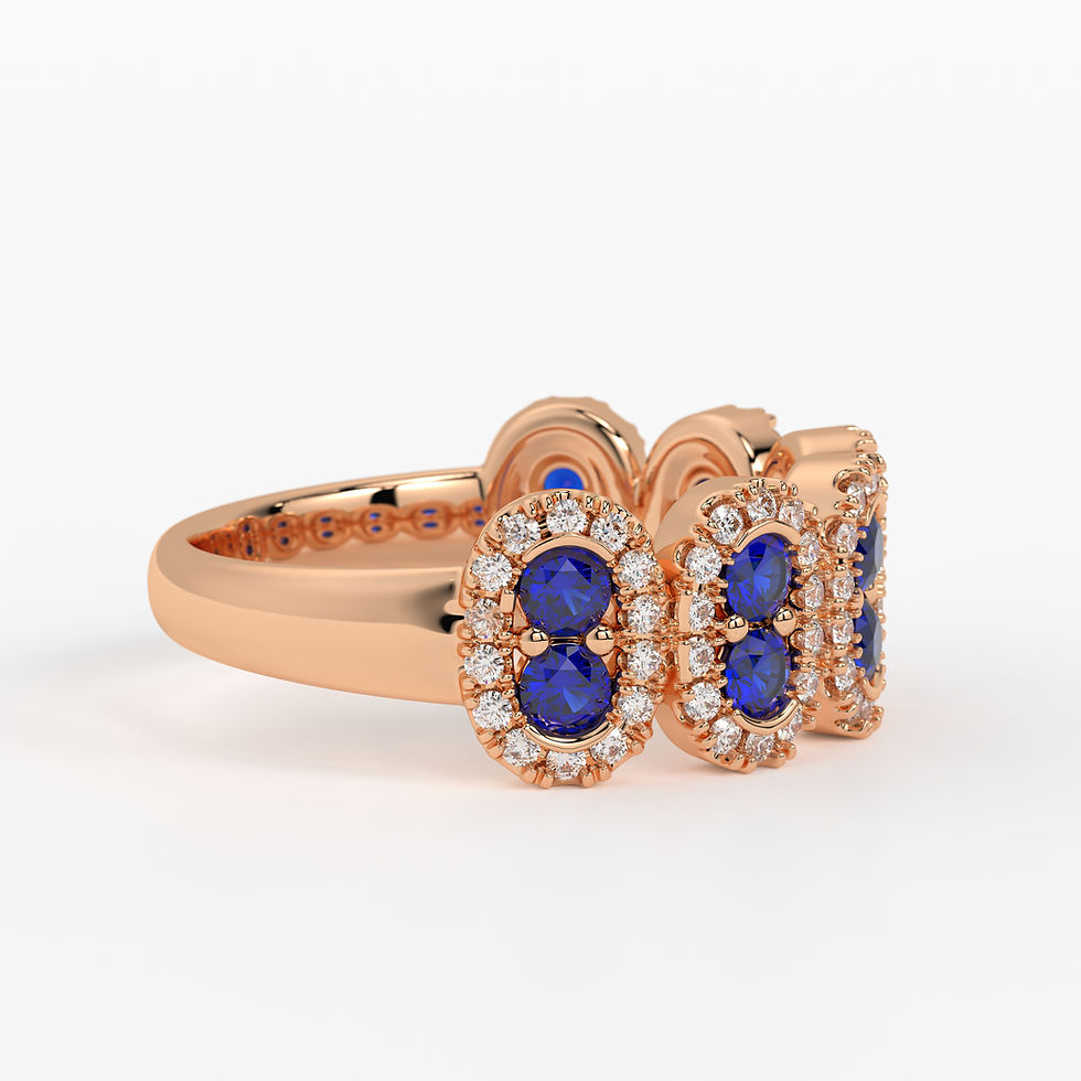 Thumbnail: Starlit Sapphire Halo Ring
