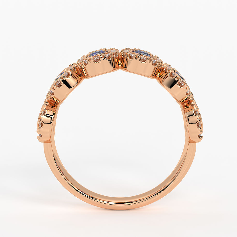 Thumbnail: Starlit Sapphire Halo Ring
