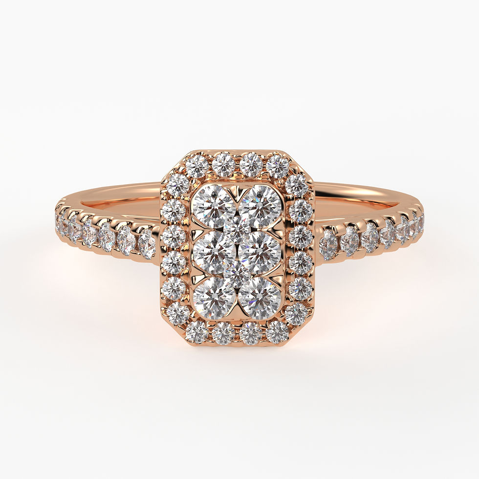 Thumbnail: Emerald Halo Glow Ring