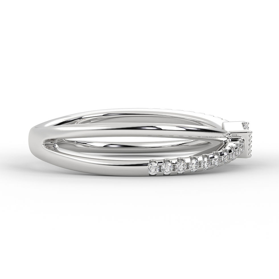 Thumbnail: Criss Cross Baguette Ring