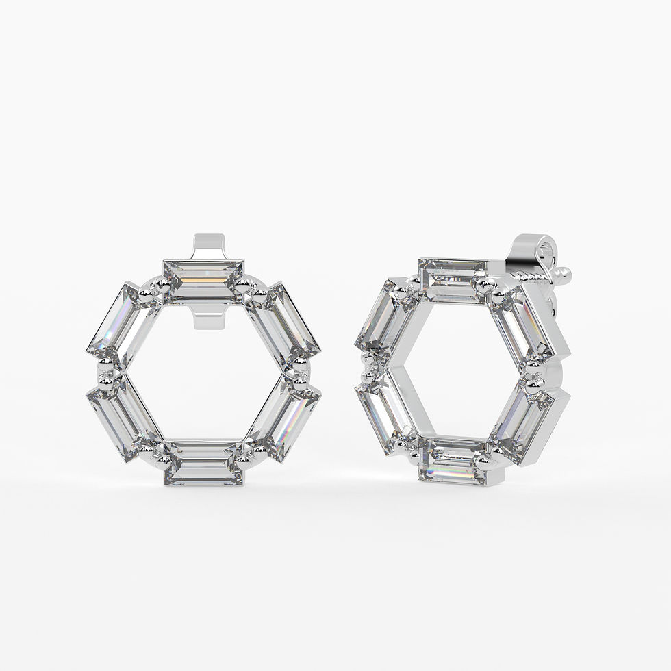 Thumbnail: Baguette Circle Stud