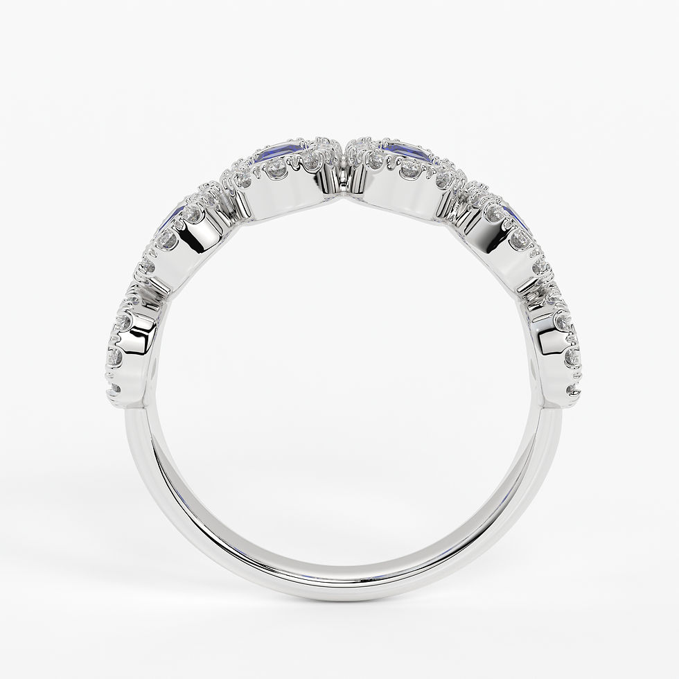 Thumbnail: Starlit Sapphire Halo Ring