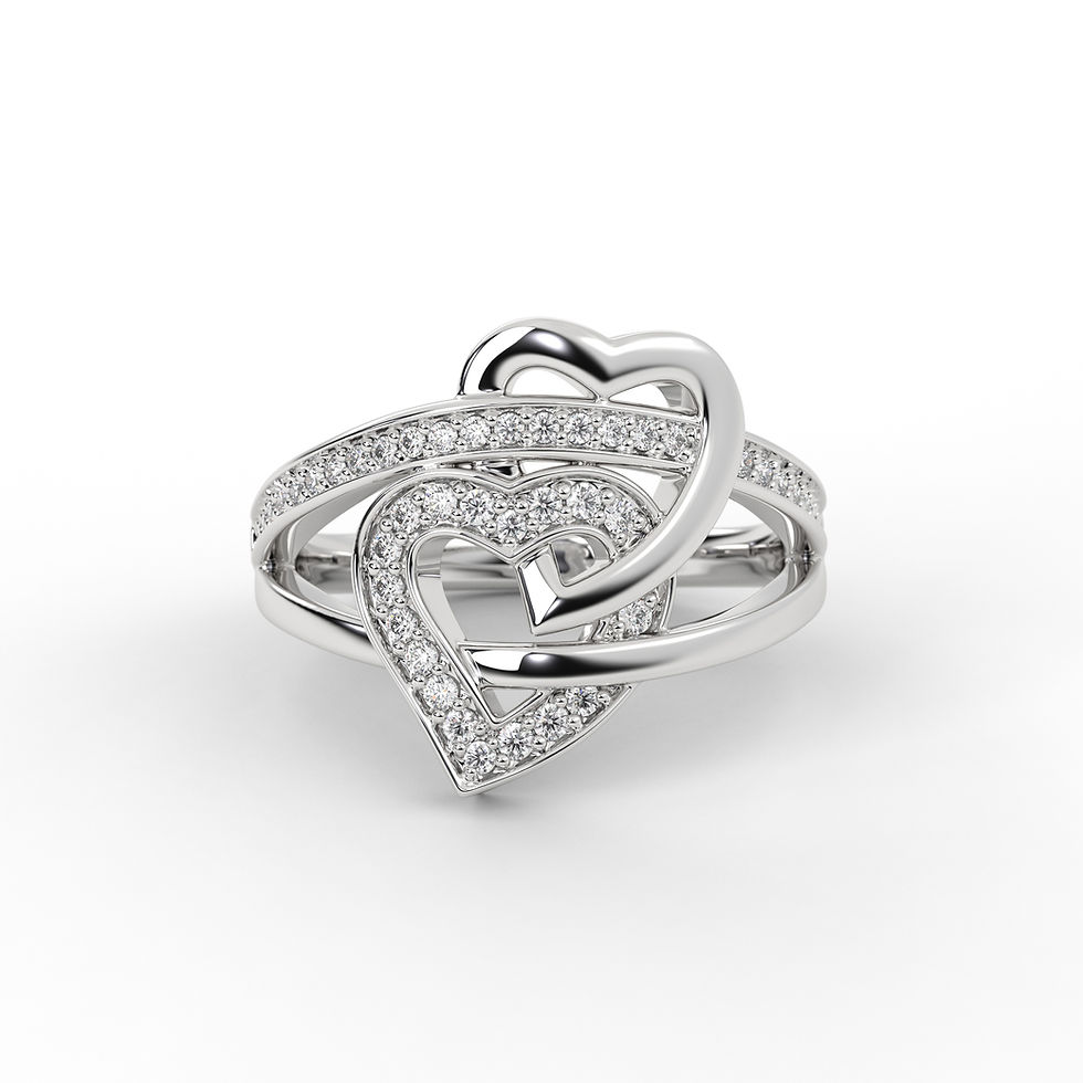 Thumbnail: Interlink Heart Ring