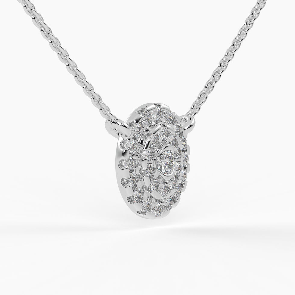 Thumbnail: Oval Disc Necklace
