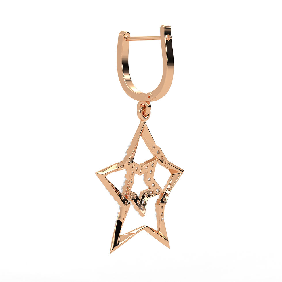 Thumbnail: Duet Star Drop Earring
