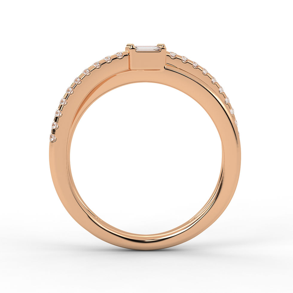Thumbnail: Criss Cross Baguette Ring