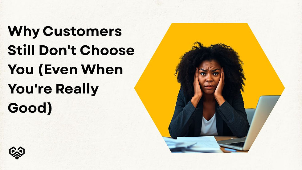 Why Customers Still Don't Choose You, professional stressed woman