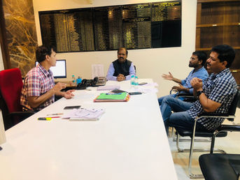 Discussion with Commissioner Omprakash Bokharia, MLA Kailas Patil, Director General of Barti Dr. Sunil Vare regarding the scheme given through Department of Social Welfare and Barti.