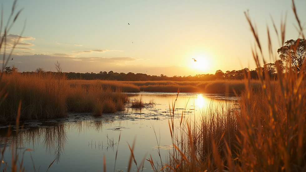 Wide angle view of the wetlands in Kakadu National Park