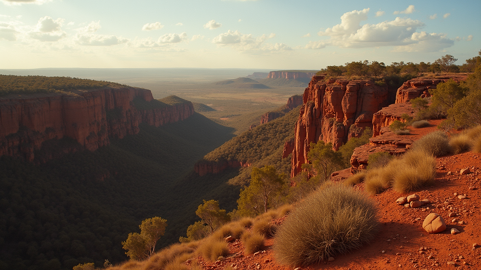 High angle view of the rugged landscape of Arnhem Land