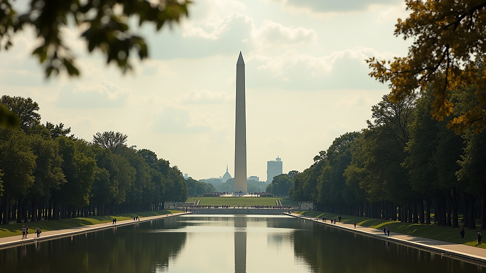 Eye-level view of the Lincoln Memorial in Washington, D.C.