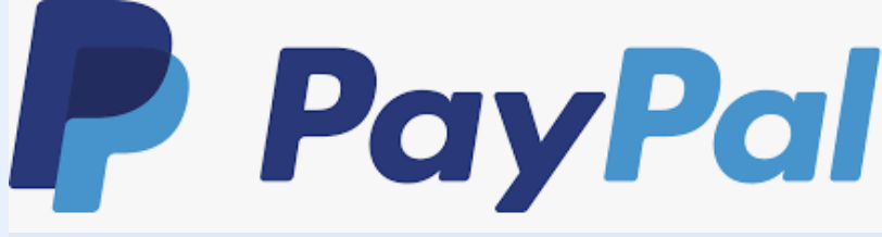 סמל PayPal כחול, על רקע לבן, איור של תשלום מקוון מאובטח