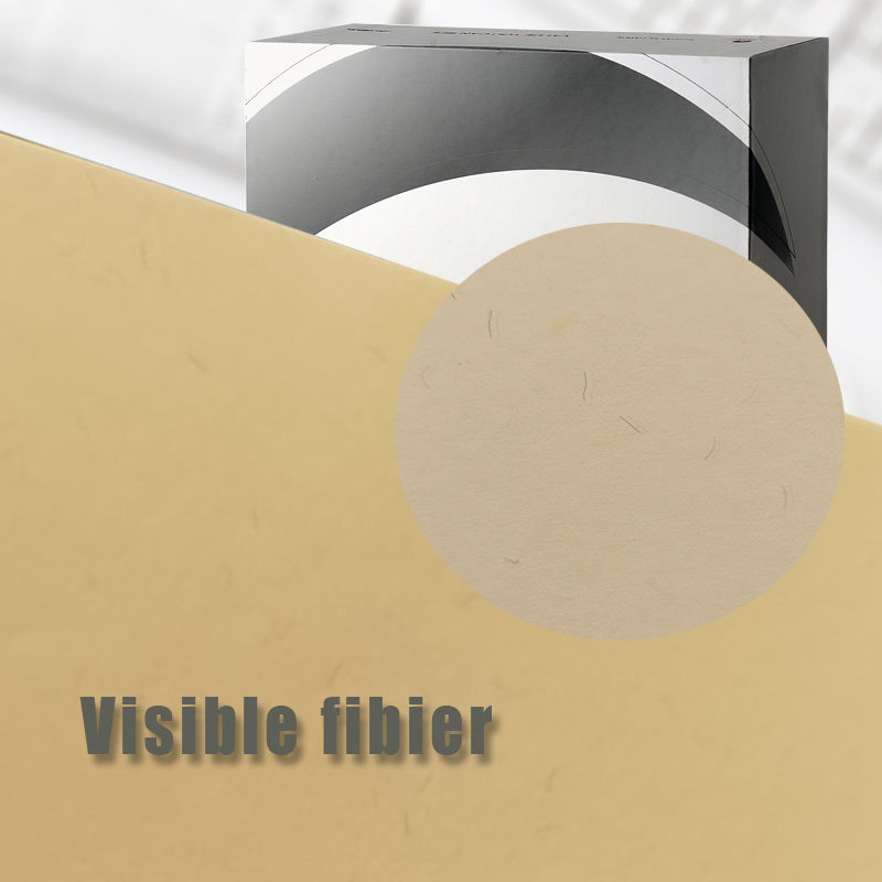 Miniatura: 85gsm 75/25 cotton linen paper (ivory) visible fiber - 500 sheets No.LYYT042-A
