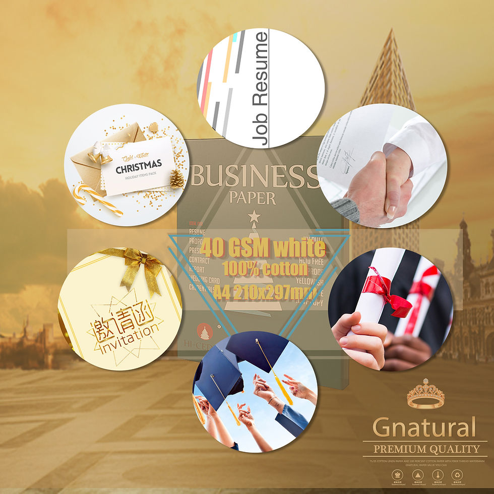 縮圖：40GSM 100% cotton paper ( white ) 200 sheets No.CYT017-A